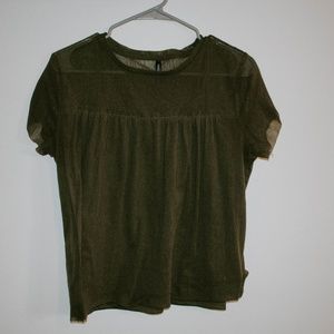 Green See-Through Tee with Green Cami